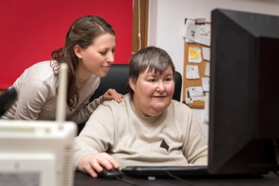 caregiver help the autism child
